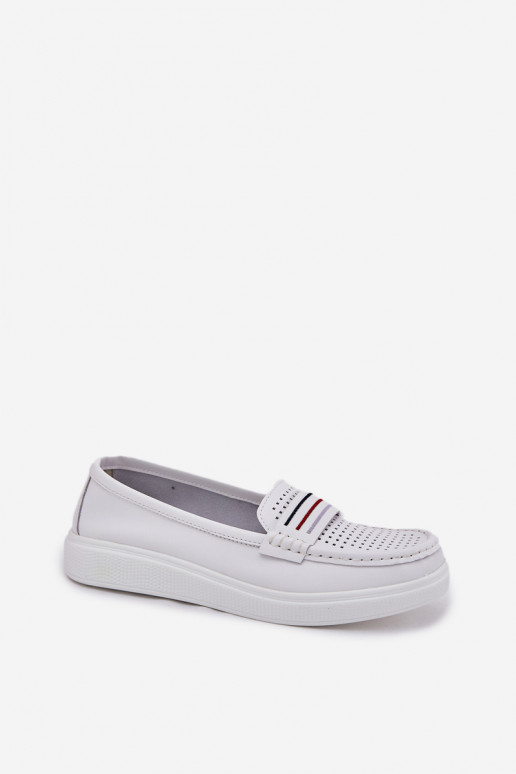 Leer dames mocassins Initte kleur Dovema