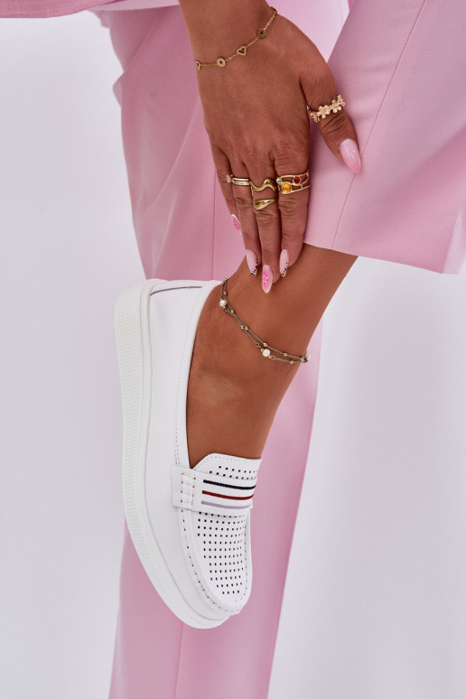 Leer dames mocassins Initte kleur Dovema