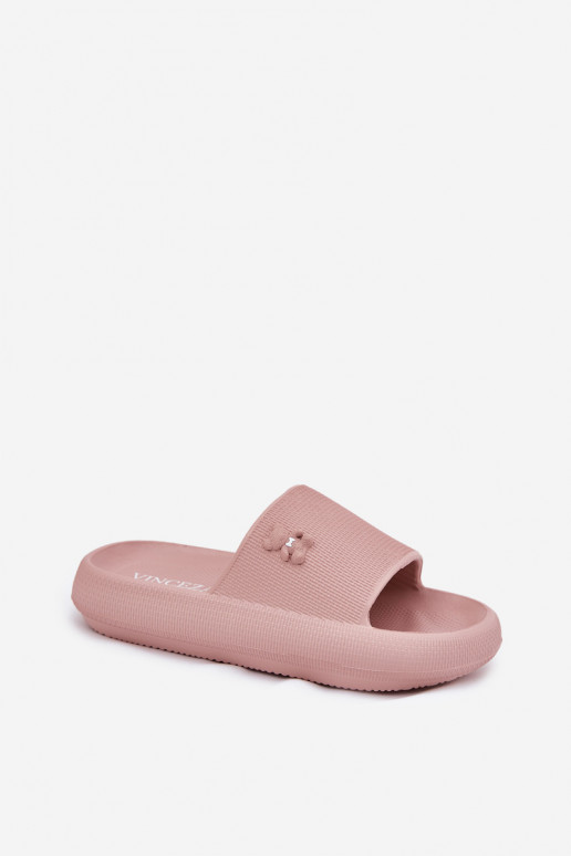 Pantoufles légères Pantoufles pour femmes avec une plateforme Avec l ours Vinceza 75210 couleur rose