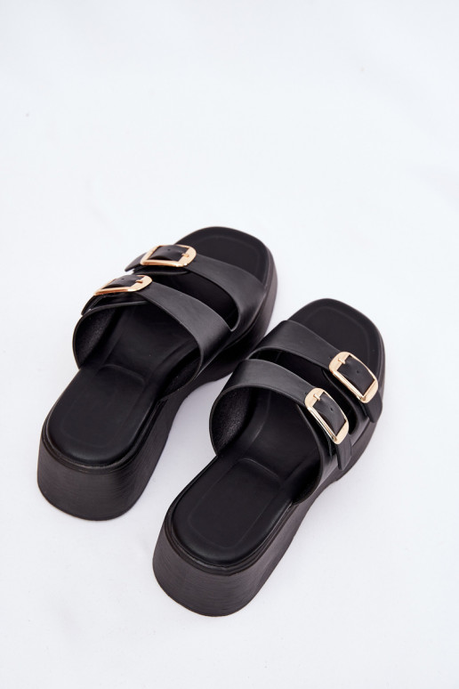 Damespantoffels Op de INig en platform met gespen zInart Nitarelia