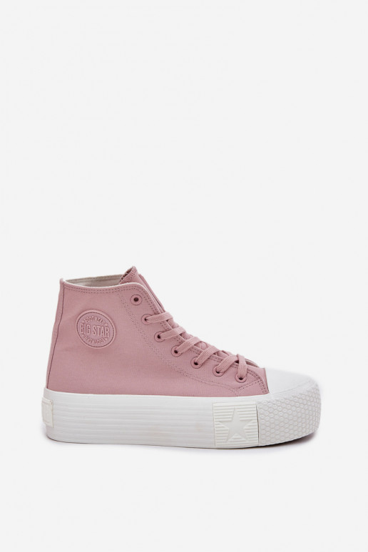 Chaussures de loisirs avec une plateforme Big Star RR274739 couleur rose