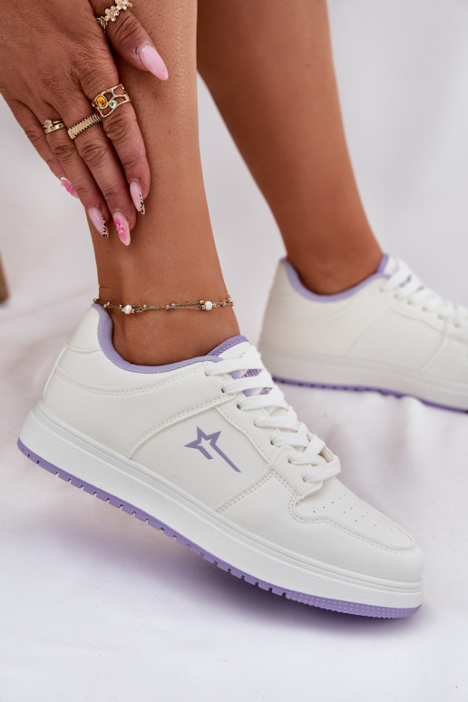 Sneakers Stilvollllschuhe Feminin Big Star RR274A245 HI-POLY SYSTEM INeiß-Violette Farbe