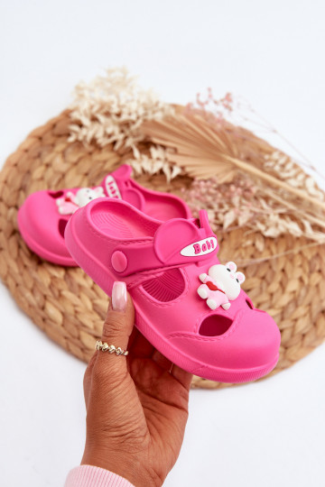Chaussons Puéril Pantoufles légères avec des ornements couleur rose Opleja 2