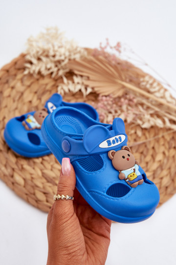 Slippers Kinderen LichtgeInicht pantoffels met ornamenten blauIn Opleja 2