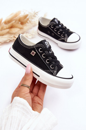 Klassiek model vrijetijdsschoenen voor kinderen Big Star DD374163 kleur zwart 2
