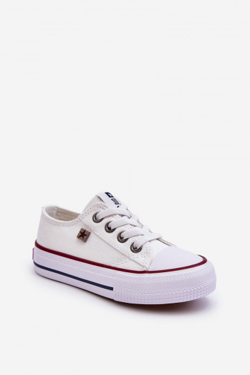 Klassieke vrijetijdsschoenen voor kinderen Big Star DD374160 witte kleur