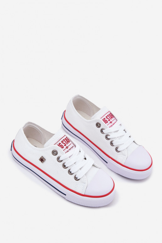 Klassieke vrijetijdsschoenen voor kinderen Big Star DD374160 witte kleur Klassieke vrijetijdsschoenen voor kinderen Big Star DD374160 witte kleur