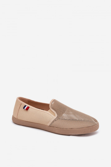 Männlich mit durchbrochenen Elementen Turnschuhe lässige Schuhe Beige Koboru
