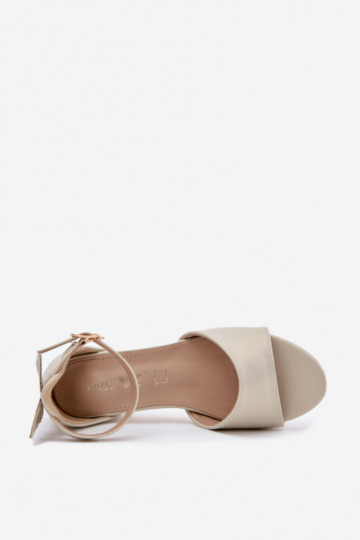 met glans sandalen Kinderen Op een lage hak gouden kleur Ainare