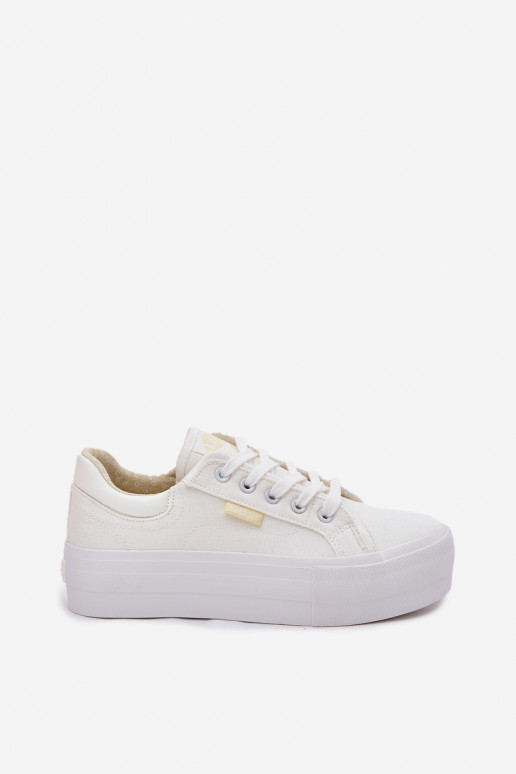 Chaussures de loisirs avec une plateforme Lee Cooper LCDANS-25-31-3450L couleur blanche