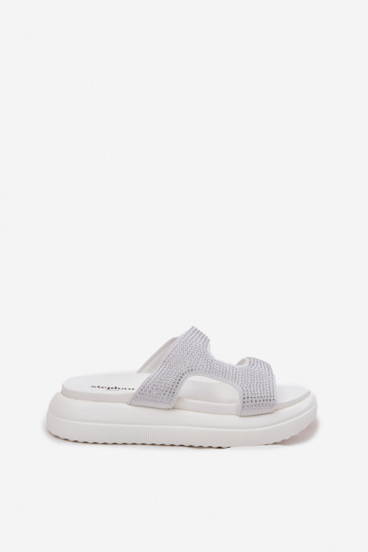 Versierd Damespantoffels met platform Initte kleur Jestella Versierd Damespantoffels met platform Initte kleur Jestella