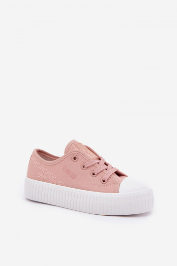 lässige Schuhe Kindisch mit Schnürsenkeln Big Star RR374011 pinke Farbe