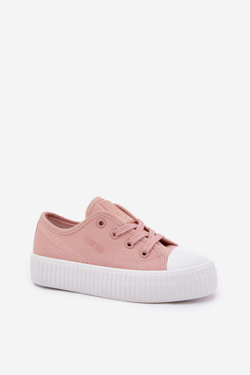 Baskets décontractées pour enfants roses avec lacets, Big Star RR374011 2