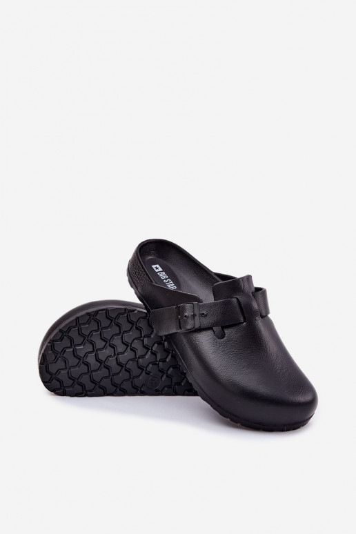 Pantoufles légères Chaussons Sabots Mâle avec boucles Big Star RR174A022 couleur noire Pantoufles légères Chaussons Sabots Mâle avec boucles Big Star RR174A022 couleur noire