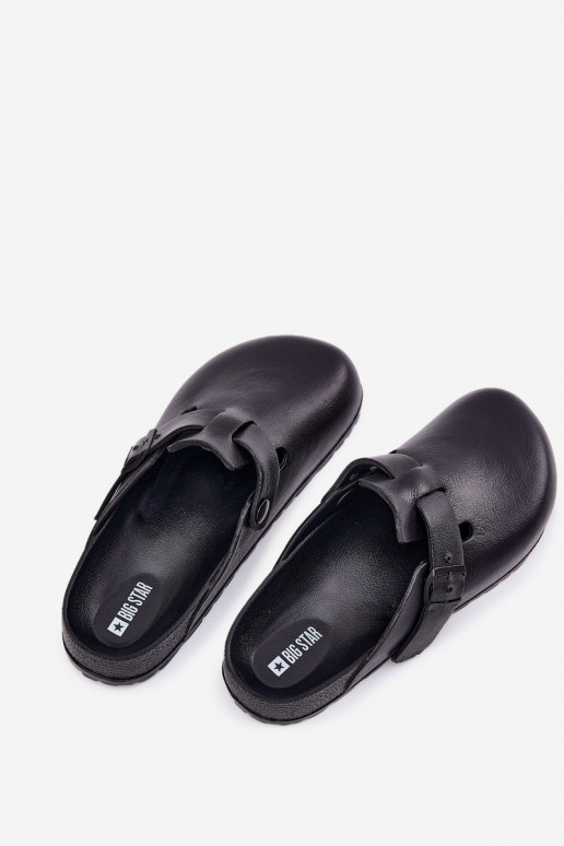 Pantoufles légères Chaussons Sabots Mâle avec boucles Big Star RR174A022 couleur noire Pantoufles légères Chaussons Sabots Mâle avec boucles Big Star RR174A022 couleur noire