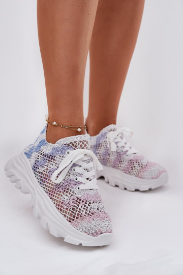 Baskets de style sportif pour femmes de différentes couleurs avec tige en dentelle, "Jelhiris"