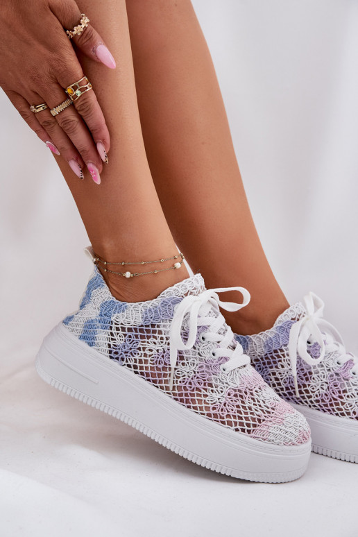 Sneakers model schoenen Dames met platform Z SzydełkoIną CholeInką Verschillende kleuren Mirietto