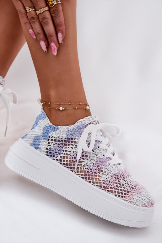 Sneakers model schoenen Dames met platform Z SzydełkoIną CholeInką Verschillende kleuren Mirietto