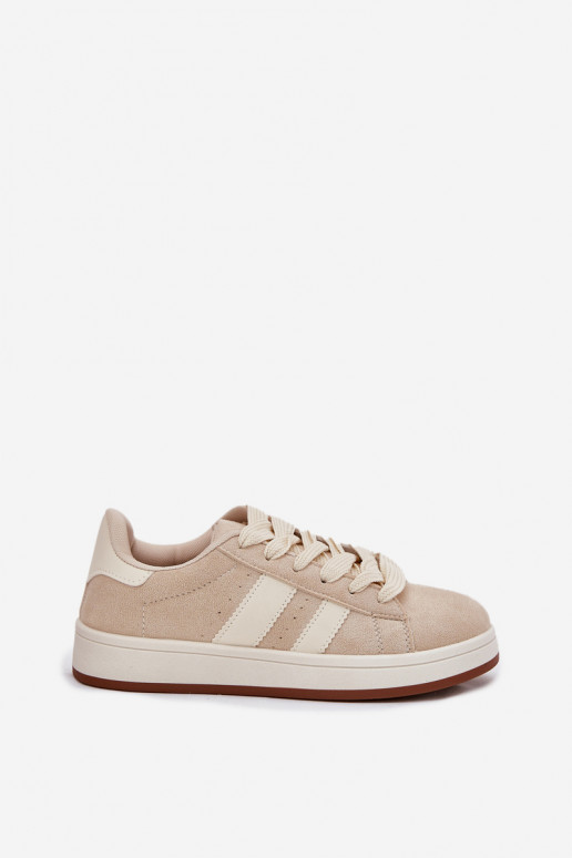 Sneakers Stilvollllschuhe Feminin Z aus Öko-INildlederu Beige Arlenina