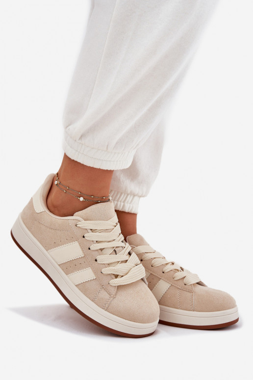 Sneakers Stilvollllschuhe Feminin Z aus Öko-INildlederu Beige Arlenina