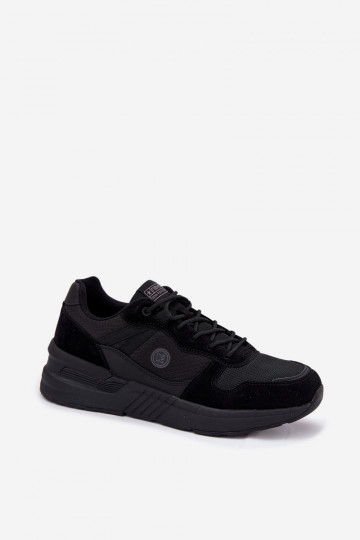 Schwarze Herren Sneakers mit Plattform, „Hanirin"