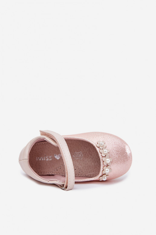 ballerines Puéril avec attaches adhésives Z avec des motifs florauxuszkami couleur rose Nikione ballerines Puéril avec attaches adhésives Z avec des motifs florauxuszkami couleur rose Nikione