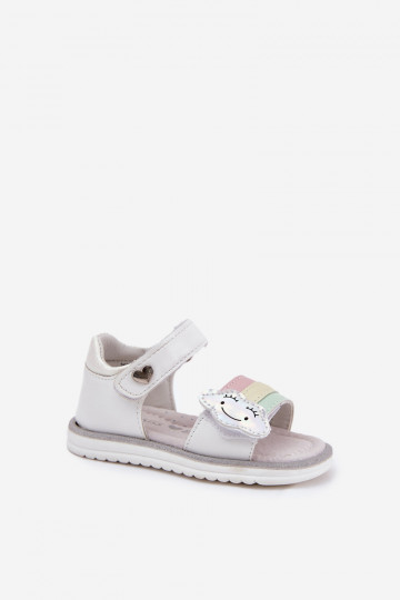 Weiße Kinder Schuhe mit Klettverschluss, „Orailla"