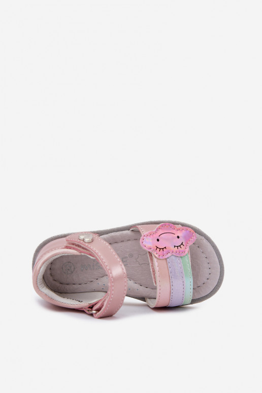 Sandales pour enfants avec attaches adhésives couleur rose Orailla Sandales pour enfants avec attaches adhésives couleur rose Orailla