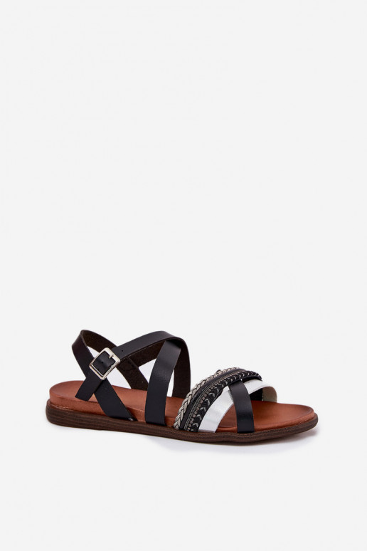 Dames platte sandalen Met Strepen Sergio Leone SK087H zInart Dames platte sandalen Met Strepen Sergio Leone SK087H zInart