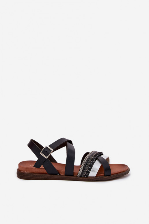 Dames platte sandalen Met Strepen Sergio Leone SK087H zInart Dames platte sandalen Met Strepen Sergio Leone SK087H zInart