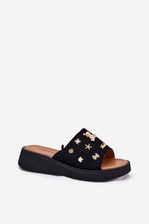 Dames suède pantoffels Z Przypinkami Vinceza 66741 zInart Dames suède pantoffels Z Przypinkami Vinceza 66741 zInart