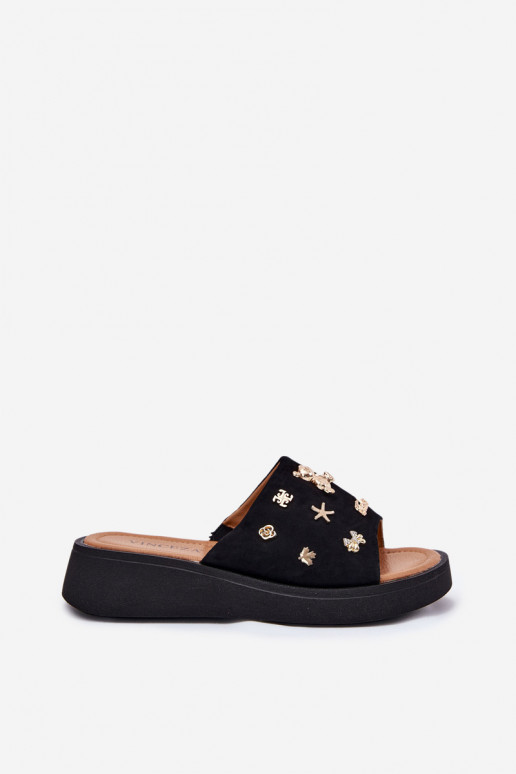 Dames suède pantoffels Z Przypinkami Vinceza 66741 zInart Dames suède pantoffels Z Przypinkami Vinceza 66741 zInart