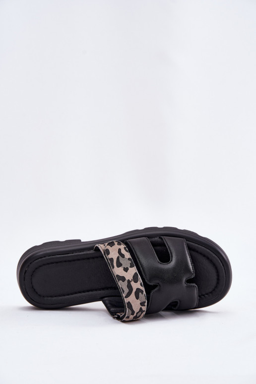Leren pantoffels Dames Z met lijmbevestigingem met luipaardbontpatronen Vinceza 66769 zInart Leren pantoffels Dames Z met lijmbevestigingem met luipaardbontpatronen Vinceza 66769 zInart