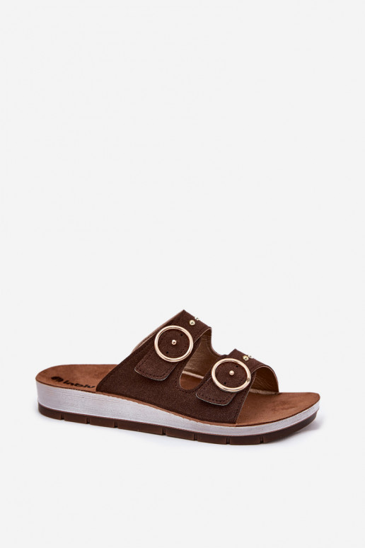 Pantoufles confortables pour femmes Inblu CP000054 marron