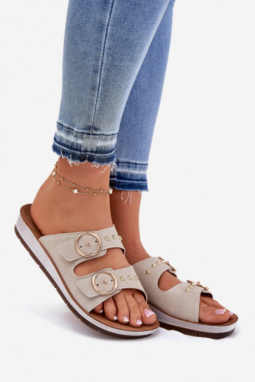 Comfortabele damespantoffels Inblu CP000054 beige Comfortabele damespantoffels Inblu CP000054 beige