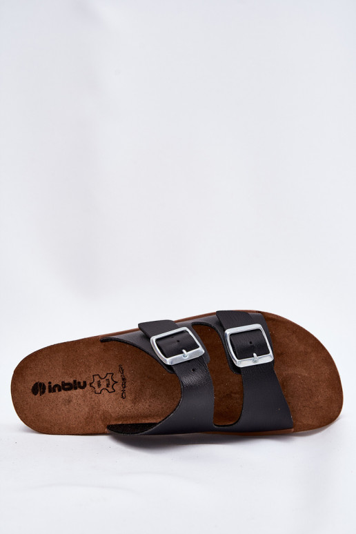 Damenhausschuhe mit Schnallen Inblu CP000042 schZuarze Farbe Damenhausschuhe mit Schnallen Inblu CP000042 schZuarze Farbe