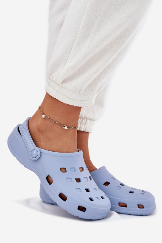 Damenhausschuhe Leichte Hausschuhe LEMIGO 806 blaue Farbe