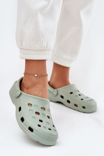 Lichte dames slippers LEMIGO 806 mintkleur
