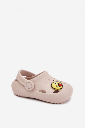 Lichte kinderslippers met gespsluiting LEMIGOSE 880 zandkleur