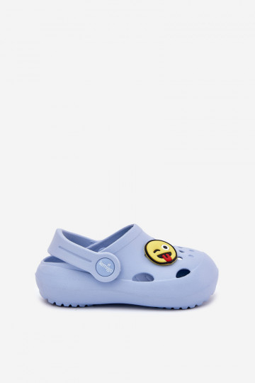 Leichte Kinderpantoffeln mit Schnalle LEMIGOSE 880 blau 2