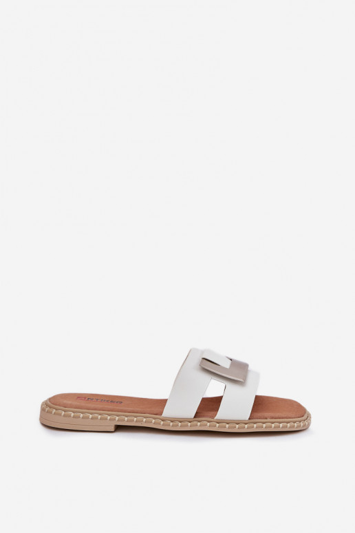 Hausschuhe FrauenZuohnung Mit Dekorationen Detalem Artiker 56C1334 Zueiße Farbe