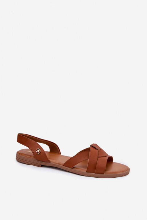 Sandalen voor dames van ecoleer bruine kleur Illoria Sandalen voor dames van ecoleer bruine kleur Illoria