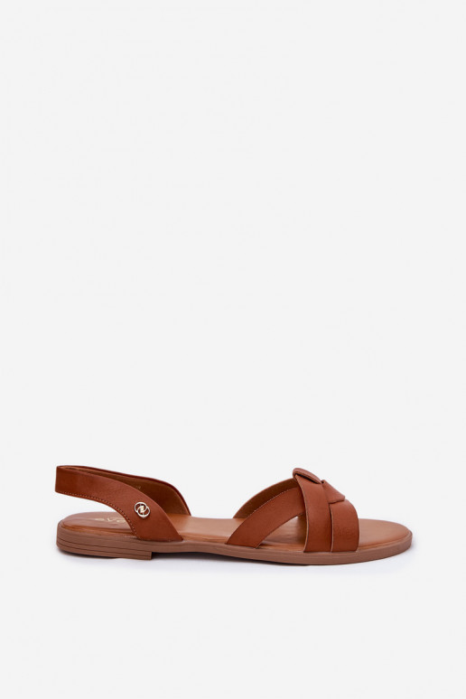 Sandalen voor dames van ecoleer bruine kleur Illoria Sandalen voor dames van ecoleer bruine kleur Illoria