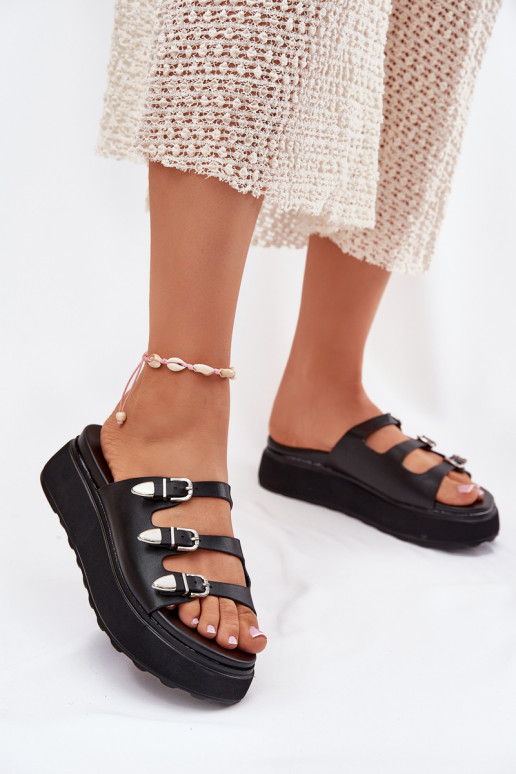 Damespantoffels met platform Met Strepen zInart Nimiotte Damespantoffels met platform Met Strepen zInart Nimiotte