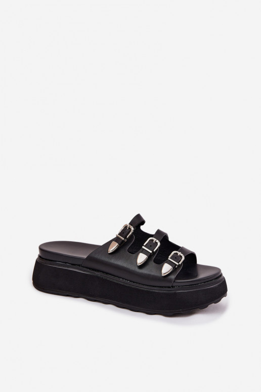 Damespantoffels met platform Met Strepen zInart Nimiotte Damespantoffels met platform Met Strepen zInart Nimiotte