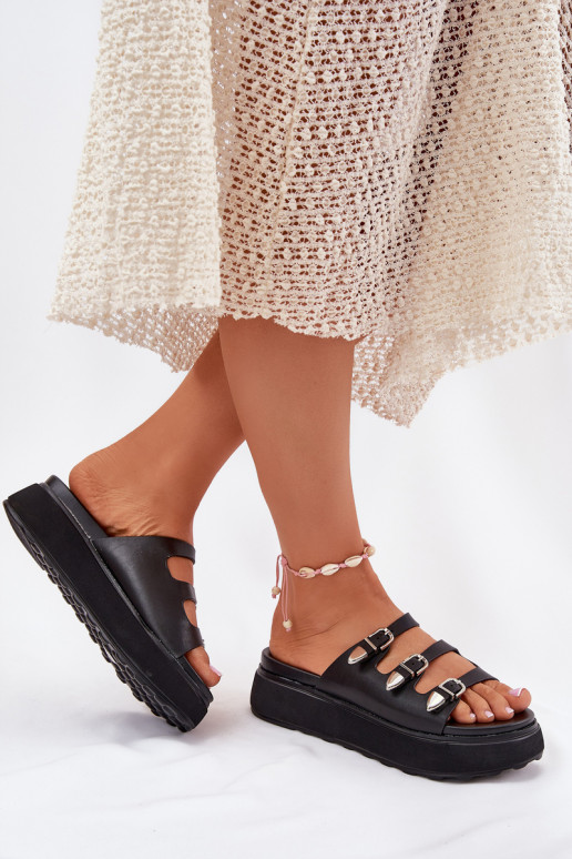 Damespantoffels met platform Met Strepen zInart Nimiotte Damespantoffels met platform Met Strepen zInart Nimiotte