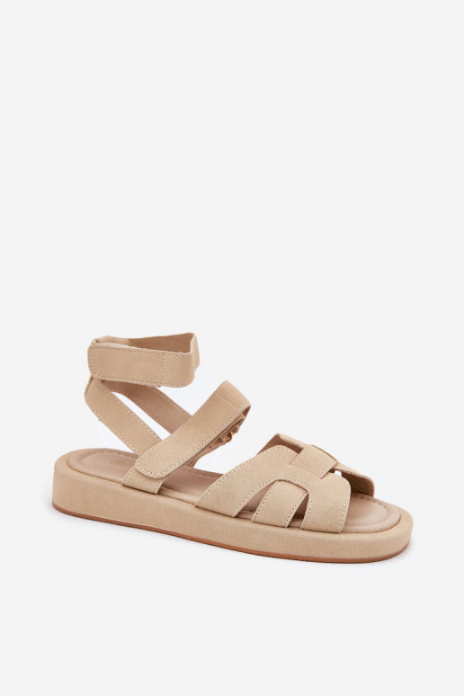 Sandales pour femmes Z avec fermoir adhésifami beige Uvissa Sandales pour femmes Z avec fermoir adhésifami beige Uvissa
