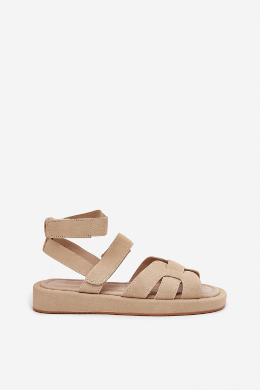 Sandales pour femmes Z avec fermoir adhésifami beige Uvissa Sandales pour femmes Z avec fermoir adhésifami beige Uvissa