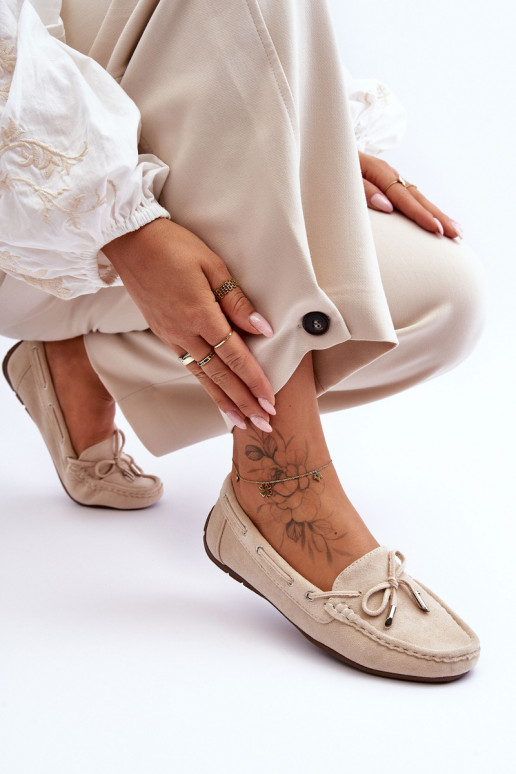 Elegante INildledermokassins Beige Si Passione