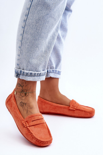 Elegante INildledermokassins orange Farbe Lenvie